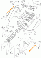 PLASTICOS para KTM 200 DUKE WHITE NON ABS 2015