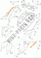 PLASTICOS para KTM 200 DUKE WHITE NON ABS 2015