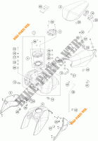 DEPOSITO / ASIENTO para KTM 200 DUKE WHITE NON ABS 2015