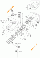 DEPOSITO / ASIENTO para KTM 1190 RC8 R WHITE 2013