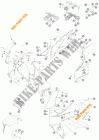 PLASTICOS para KTM 1190 RC8 R WHITE 2013
