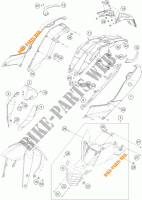 PLASTICOS para KTM 200 DUKE WHITE ABS 2014