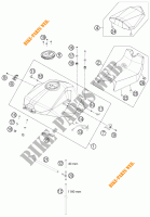 DEPOSITO / ASIENTO para KTM 1190 RC8 R WHITE 2012
