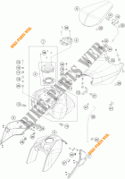 DEPOSITO / ASIENTO para KTM 200 DUKE WHITE ABS 2014