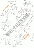 PLASTICOS para KTM 200 DUKE ORANGE NON ABS 2013