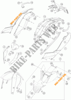 PLASTICOS para KTM 200 DUKE ORANGE ABS 2013