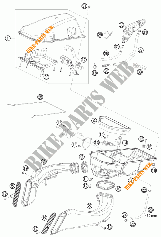 FILTRO DEL AIRE para KTM 1190 RC8 R TRACK 2012