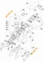 DEPOSITO / ASIENTO para KTM 200 DUKE ORANGE 2012