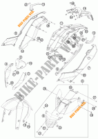 PLASTICOS para KTM 200 DUKE ORANGE 2012