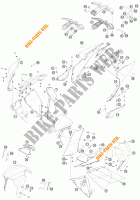 PLASTICOS para KTM 1190 RC8 R WHITE 2012