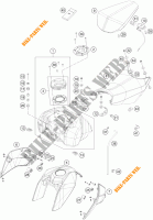 DEPOSITO / ASIENTO para KTM 125 DUKE WHITE ABS 2016