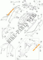 PLASTICOS para KTM 125 DUKE WHITE ABS 2016
