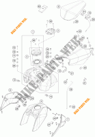 DEPOSITO / ASIENTO para KTM 125 DUKE WHITE ABS 2015