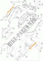 PLASTICOS para KTM 125 DUKE WHITE ABS 2015