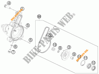 BOMBA DE AGUA para KTM 125 DUKE ORANGE ABS 2013