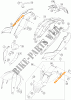 PLASTICOS para KTM 125 DUKE ORANGE ABS 2013
