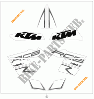 PEGATINAS para KTM 1190 RC8 R BLACK 2012