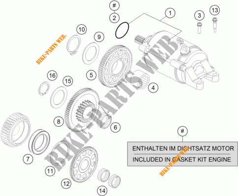 MOTOR ARRANQUE para KTM 690 ENDURO R 2018