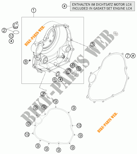 TAPA DE EMBRAGUE para KTM 690 ENDURO R 2017
