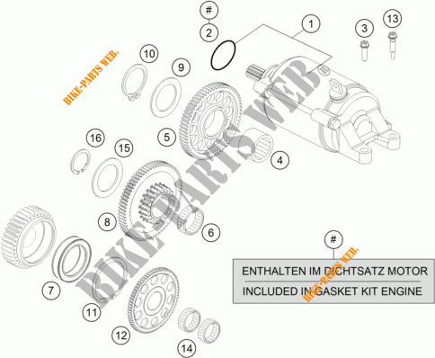 MOTOR ARRANQUE para KTM 690 ENDURO R 2017