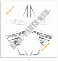 PEGATINAS para KTM 1190 RC8 R WHITE 2012