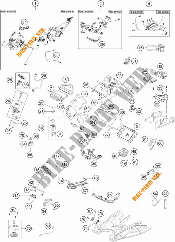 INSTALACION ELECTRICA para KTM 1290 SUPER ADVENTURE S ORANGE 2018