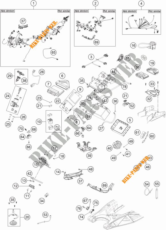 INSTALACION ELECTRICA para KTM 1290 SUPER ADVENTURE S ORANGE 2017
