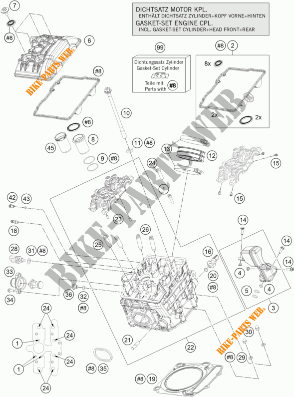 CULATA DELANTERA para KTM 1290 SUPER ADVENTURE R TKC 2017