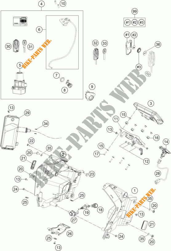 LLAVE DE CONTACTO para KTM 1290 SUPER ADVENTURE R 2017