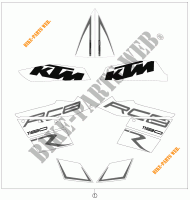 PEGATINAS para KTM 1190 RC8 R BLACK 2011