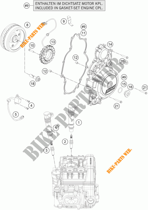 ALTA para KTM 1290 SUPER ADVENTURE WHITE ABS 2016